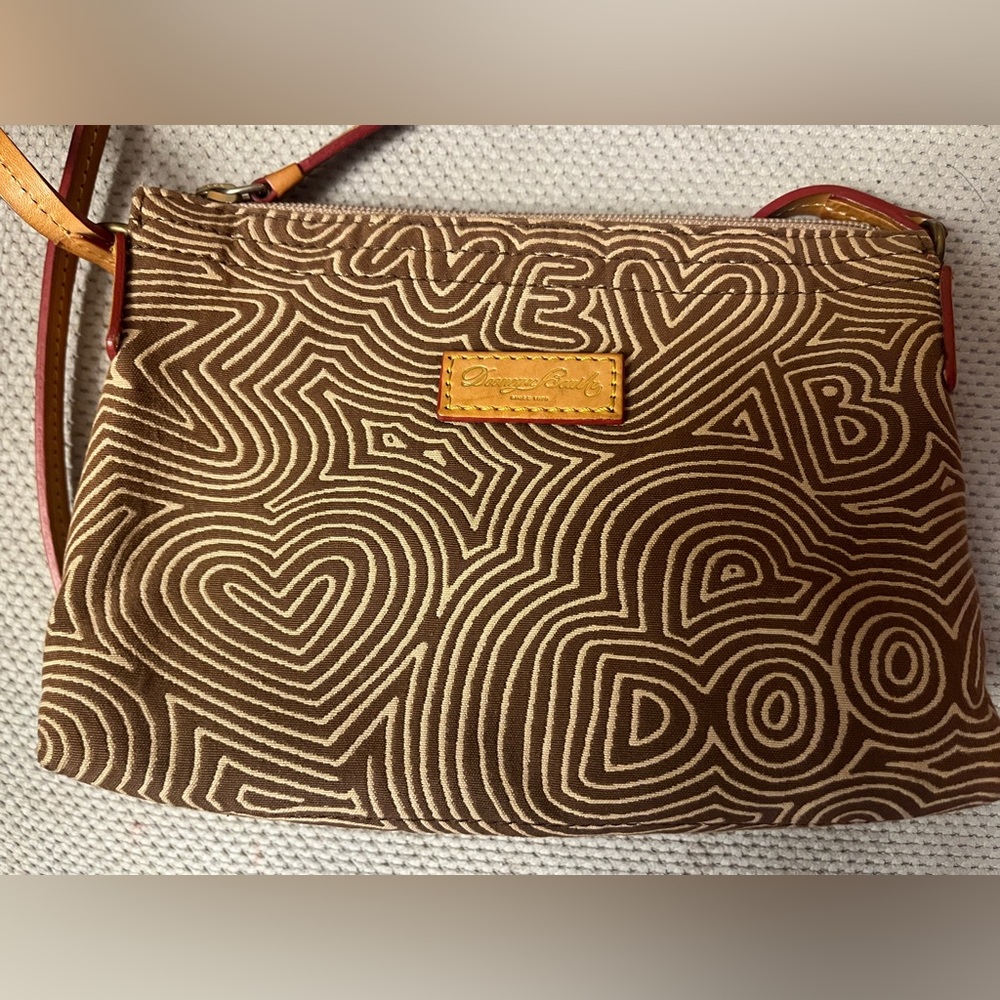 Dooney and Bourke Small Brown Graffiti Crossbody Bag, Vintage - Picture 6 of 15